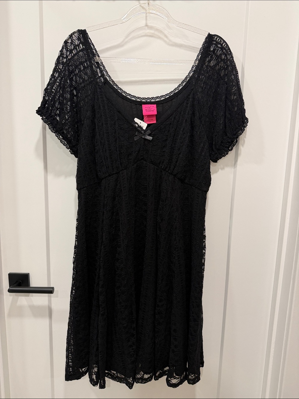 torrid Black Lace Scoop-Neck Babydoll Dress